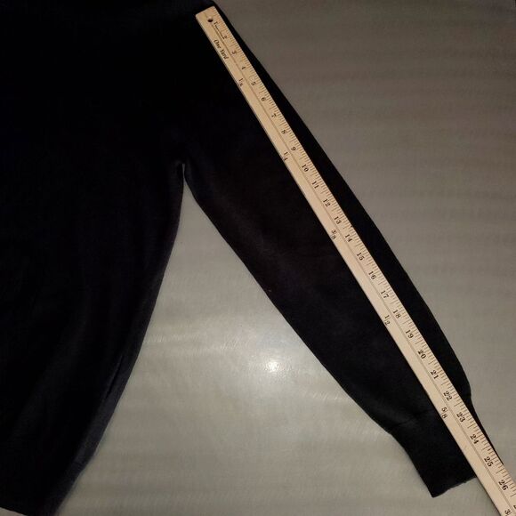 BLDWN Mens Luis Linen Blend Knit Hoodie Sweater Kangaroo Pocket Black Large - Picture 13 of 13